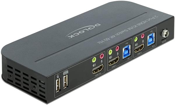 DeLock HDMI KVM Switch 4K 60 Hz mit USB 3.0 und Audio (11481)