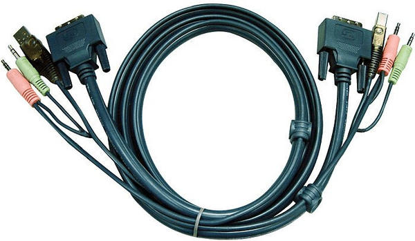 Aten USB DVI-D Dual Link KVM Kabel, 3m (2L-7D03UD)