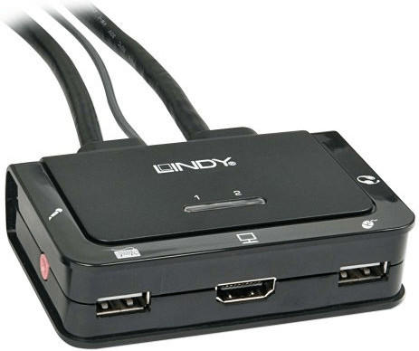 Lindy Compact 2-Port HDMI-USB KVM Switch (42340)