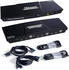 TESmart 4x2 HDMI+DP Dual Monitor KVM 4K@60Hz 4:4:4 (HDK0402A1U) schwarz