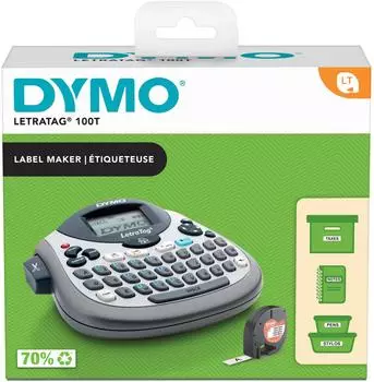 Dymo LetraTag LT-100T Beschriftungsger&auml;t AZERTY, silber (2174594)