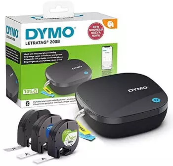 Dymo LetraTag LT-200B inklusive 3x Schriftband