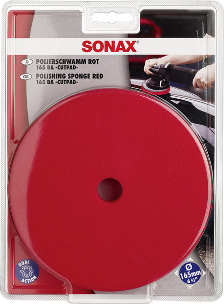 Sonax 04934410 PolierSchwamm rot 165 DA -CutPad-