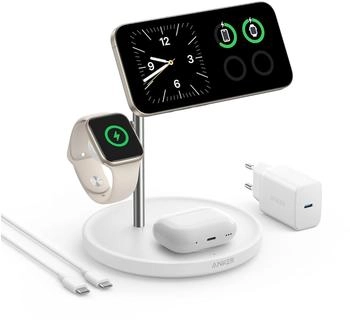 Anker MagGo Kabellose Ladestation (3-in-1 St&auml;nder) Wei&szlig;