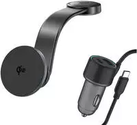 Qi2 Car Charging Set - Grey