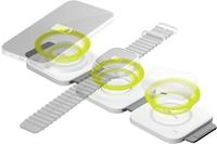 Goobay Kabelloses 3in1-Ladeger&auml;t wei&szlig; faltbar, 15W/2,5W/5W