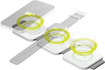 Goobay Induktive Ladestation 3-in-1 faltbar, 15W, wei&szlig; (65312)