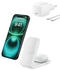 weiß: Belkin UltraCharge Faltbare magnetische 2-in-1-Ladestation mit Qi2 25W