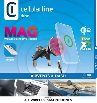 Cellular Line Wireless Charging Car Holder MagSafe 15W