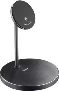 Hama Kabelloses Qi2-Ladegerät induktiv Schnellladen Ladestation Stand 15 W