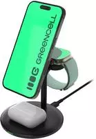 Green-Cell Ladestation 3in1 MSST-GC-3IN1-B, f&uuml;r Apple iPhone, Watch & Airpods,