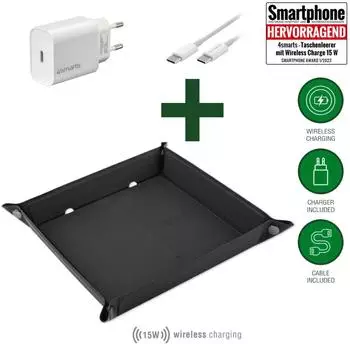 4smarts Qi 15W Charging Tray Black