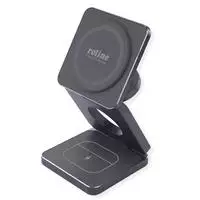 ROLINE 3-in-1 Induktions-Ladestation, faltbar, f&uuml;r Samsung Mobiles Zubeh&ouml;r Wireless