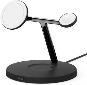 Belkin BOOST CHARGE PRO Drahtloses 3-in-1-Ladegerät mit MagSafe Schwarz
