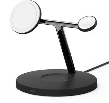 Belkin Drahtloses 3-in-1-Ladeger&auml;t mit MagSafe 15W Schwarz