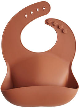 Mushie Silikonlätzchen Clay Rot