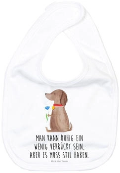 Mr. & Mrs. Panda Babylätzchen Hund Blume weiß
