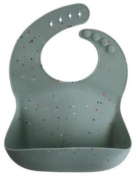Mushie Silikonlätzchen Cambridge Blue Confetti Grn