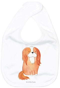 Mr. & Mrs. Panda Babylätzchen Hund Cavalier King Charles Spaniel weiß