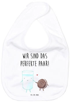 Mr. & Mrs. Panda Babylätzchen Milch Keks mit Spruch weiß