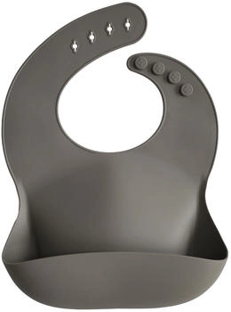 Mushie Silikonlätzchen Dove Grey Grau