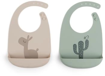 Done by Deer Lalee Lätzchen 2er-Pack Sand-green