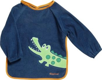 Playshoes 507136 Ärmel-Lätzchen Langarm Krokodil marine