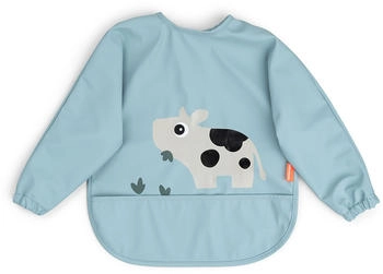 Done by Deer Ärmel-Lätzchen wasserdicht Tiny Farm blau