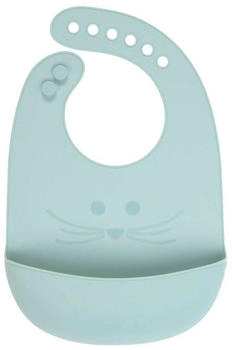Lässig Little Chums Maus Silikon-Lätzchen mit Auffangschale blau