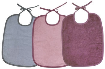 Wörner Südfrottier Bindelätzchen 3er Pack altrosa