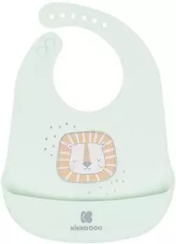 KIKKABOO Savanna Babylatz mit Krümelschutz, Silikon, hellgrün, ab 4 Monaten (31303030047)