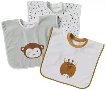 Vertbaudet 3er-Pack Schlupflätzchen mit Tiermotiven (Einheitsgröße)