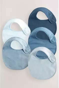 Next Baby Lätzchen 5er-Pack, 100% Baumwolle, blau (K84938)