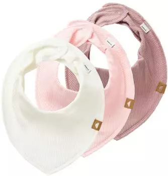 Name It NBNYVETTI Halstuch-Lätzchen 3er-Set, rosa/mauve/blau (13222639)