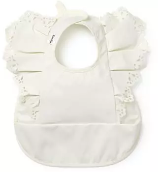 Elodie Lätzchen wasserdicht mit Tasche, Vanilla White (30400159102NA)