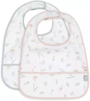 Jollein Lätzchen "Lovely Birds" wasserdicht, 2er-Pack (029-864-67104)