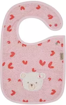 Sterntaler Bär Betty Lätzchen mit Druckknopf, Baumwolle, rosa (7032635)
