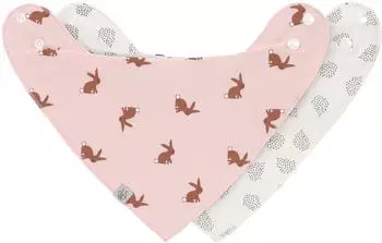Lässig Baby Bandana Little Forest Rabbit, 2er-Set, Bio-Baumwolle, wendbar (1311014727)
