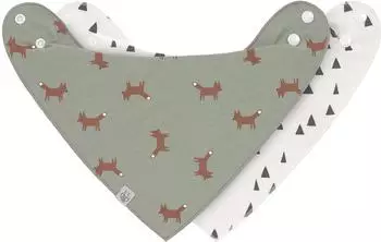 Lässig Baby Bandana Little Forest Fox 2er-Set, Bio-Baumwolle, wendbar (1311014588)