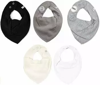 Pippi Dreieckstücher/Lätzchen weiß, 5er Pack (5203-100)