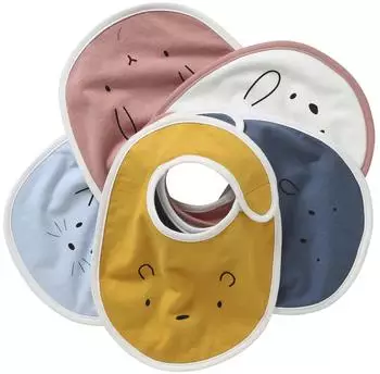 Vertbaudet Baby-Lätzchen mit Tiermotiven, 5er-Pack (Einheitsgröße)