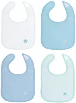 Bieco 4er Set Lätzchen Ocean, blau (38000329)