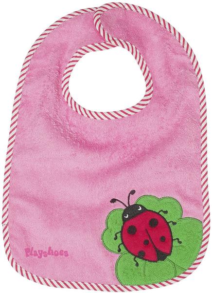 Playshoes Klett-Lätzchen Marienkäfer rosa