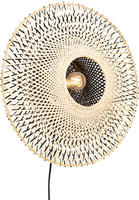 Qazqa Orientalisch Wandleuchte, Wandlampe - Rina - Naturel, Rund, max. 40W,...