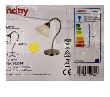 Lindby Tischleuchte MIALINA 1xE27/60W/230V
