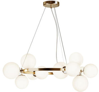 Maytoni Pendelleuchte Dallas in Gold und Weiß-matt G9 11-flammig gold / messing