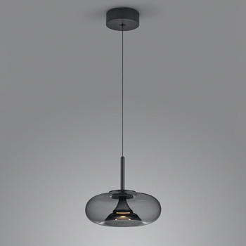 Helestra LED Pendelleuchte Sica in Schwarz-transparent und Schwarz-matt 17W 1360lm schwarz