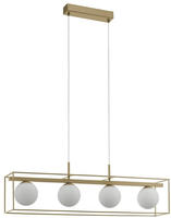 EGLO H&auml;ngeleuchte "VALLASPRA Pendellampe, Stahl, Glas, E14, IP20, Esszimmerlampe,