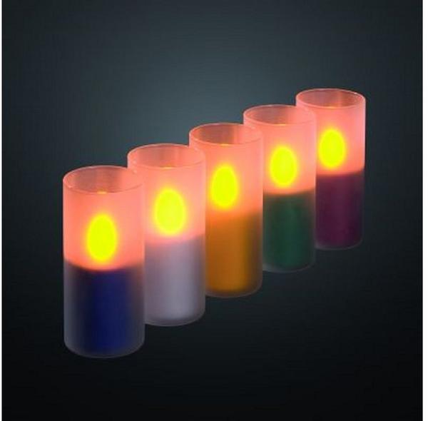 Hellum LED-Kerzen im Glas Set