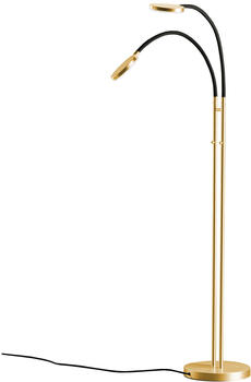 Holtkötter Flex Twin LED-Leseleuchte-Messing eloxiert-Schwarz-mit LED (2700K)